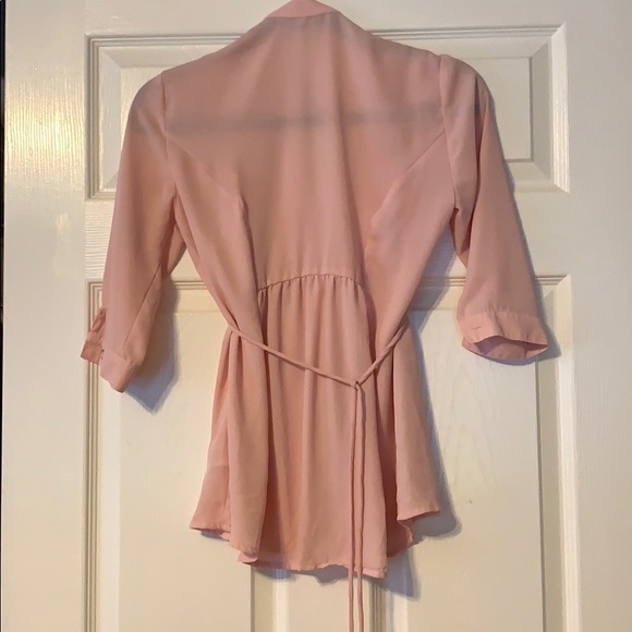 Light Pink Ruffled Blouse - Picture 2 of 2
